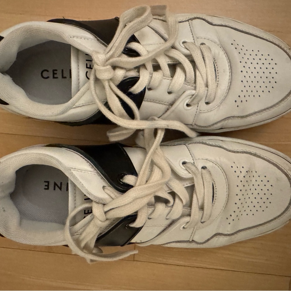 Women’s White and Black Sneakers - Picture 6 of 9